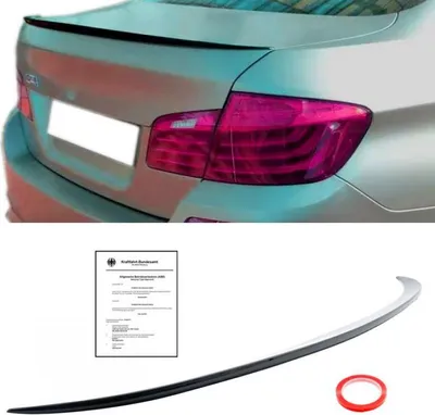 Produktbild von Heck Spoiler SLIM Kofferraumspoiler schwarz glänzend paßt für BMW 5er F10 Limousine