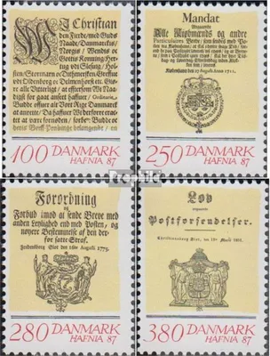 Produktbild von Briefmarken Dänemark 1985 Mi 830-833 (kompl.Ausg.) postfrisch HAFNIA 87 I