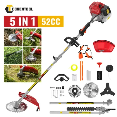 Obrázok produktu pre Benzínové nožnice na živé ploty, 52 cm³, 2,5 kW, 5 v 1 - Multifunkčné záhradné náradie - Palivová nádrž 1200 ml