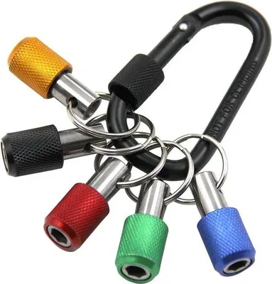 Obrázok produktu pre Sada bitov pozostávajúca z 5 kusov – magnetický držiak bitov – 1/4" kužeľový hriadeľ – sada