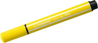 Image de Feutre à pointe biseautée Max 68, jaune citron, lot de 5
