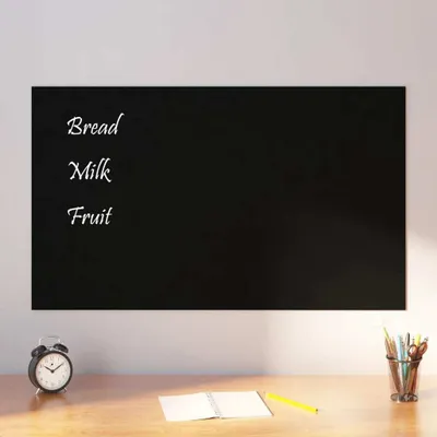 Produktbild von The Living Store Magnettafel Wandmontage Schwarz 100x60 cm  Hartglas