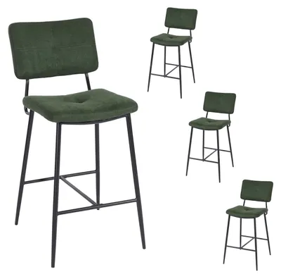 Obrázek produktu pro MEUBLE COSY, sada 4 barových židlí. Výška sedáku 69 cm, s opěradlem a podnožkou