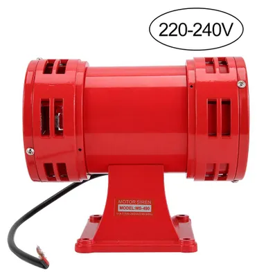 Zdjęcie produktu dla Sygnalizacja alarmowa przemysłowa o mocy 150 dB, zasilana silnikiem elektrycznym, do ciągłego alarmu, klaksonu i sygnału dźwiękowego (220–240 V)