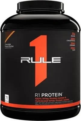 Produktbild von Rule1 | R1 Protein | 100% Whey Isolate & Whey Hydrolysate Chocolate Peanutbutter