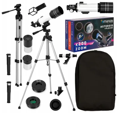 Produktbild von Mirai Optics Asteroid Teleskop 200x F40070 Astronomie Fernrohr mit Smartphone Adapter