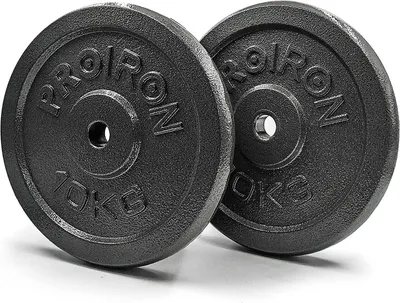 Immagine prodotto di Set di dischi pesi - 20 kg, ghisa - diametro 25 mm - neri