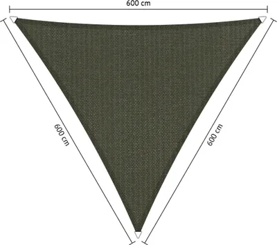 Immagine prodotto di SHADOW COMFORT 6 x 6 x 6 m Tenda da sole triangolare Grigio intenso Stesso lato