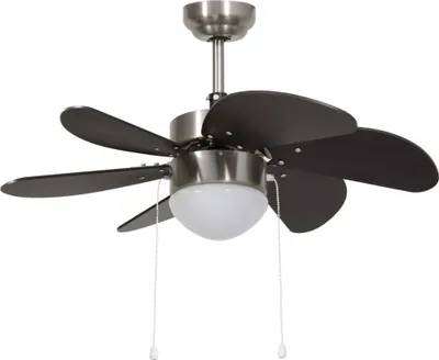 Obrázok produktu pre vidaXL Stropný ventilátor s lampou 76 cm Tmavo hnedý