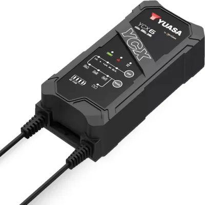 Immagine prodotto di Yuasa Caricabatterie intelligente per moto YCX6 9-stufig, 6/12V, 6A, STD/AGM/GEL/Litio