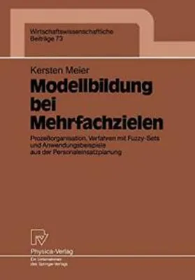 Produktbild von Modellbildung bei Mehrfachzielen