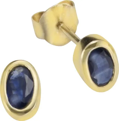 Produktbild von F Ohrstecker 585/- Gelbgold glanz Saphir