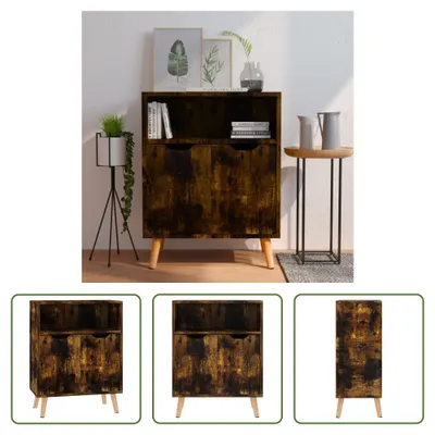 Produktbild von The Living Store Sideboard Räuchereiche 60x30x72 cm Holzwerkstoff