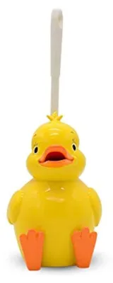 Image de Brosse WC compacte avec support, de couleur jaune