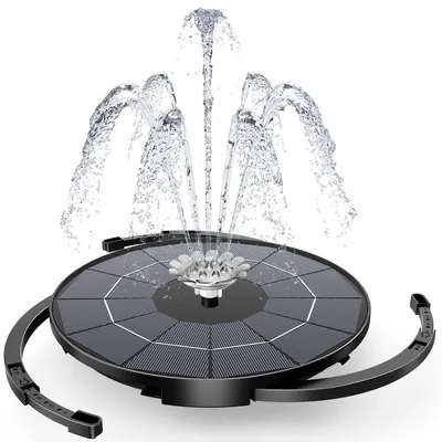 Produktbild von Solar Springbrunnen Vogeltränke Gartenbrunnen - 3,5 W - 3 m Kabel - 8 Sprühdüsen - Anti-Drift-Ständer