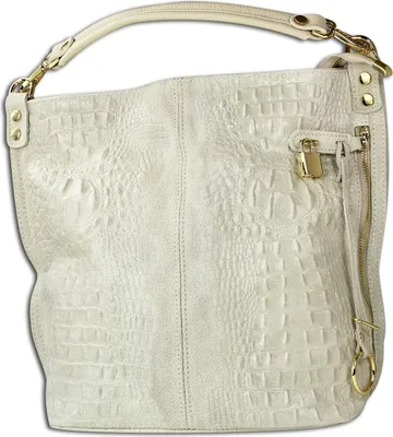 Produktbild von Tasche beige Toscanto Beuteltasche Shopper Leder Kroko-Prägung OTT162SI