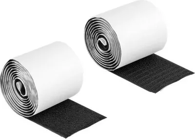 Produktbild von Delock Klettband selbstklebend mit Haft- und Flauschband L 1 m x B 50 mm schwarz