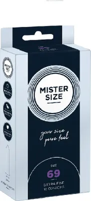 Produktbild von MISTER SIZE 69, Männliches Kondom, weich, Transparent, Latex, CE 0120 / ISO 4074, 69 mm