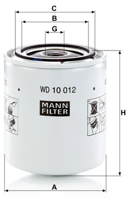 Produktbild von Filter, Arbeitshydraulik MANN-FILTER WD 10 012