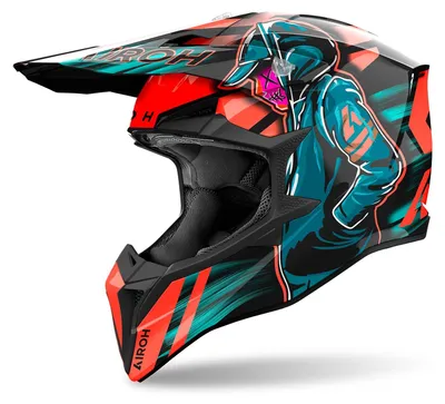 Immagine prodotto di Casco da motocross AIROH Wraaap Cyber arancione opaco taglia S