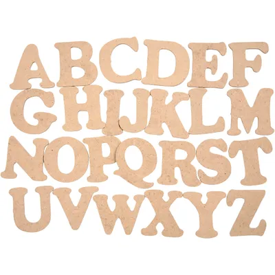 Produktbild von Holz Buchstaben, A - Z, H 4 cm, Stärke: 2,5 mm, MDF, 26Stck.