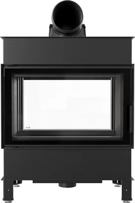 Zdjęcie produktu dla Kominek powietrzny stalowy LUCY TUNEL 14 kW fi 200 czarne wyłożenie