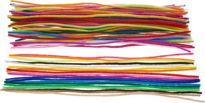 Produktbild von VBS XXL Chenilledraht "Farbenmix", 50 cm, 100er-Set, Ø 6 mm