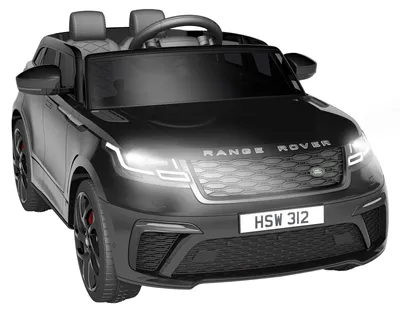 Produktbild von Kinder Elektroauto Land Rover mit Lizenz 12V – mit Fernbedienung, Musik, USB/TF/MP3, LED, für Kinder ab 3 Jahren (Schwarz)