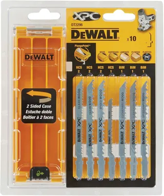Zdjęcie produktu dla DeWALT DT2296-QZ, Ostrze wyrzynarki, Drewno, Metal, Stal nierdzewna, 10 szt.