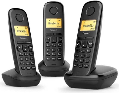 Produktbild von Bezdrôtový telefón Gigaset A170 TRIO 1,5" Black (3 UDS)
