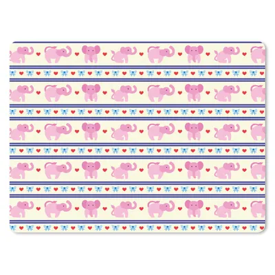 Produktbild von MuchoWow® Mauspad Mousepad Rosa - Elefant - Linie - Design 23x19 cm - Mousepads - Maus Mat - Pad - Mausunterlage - Schreibtischunterlage - Mauspad