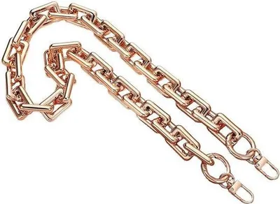 Productafbeelding van Acrylstrop met metalen gespen voor tassen - Goud, 80 cm