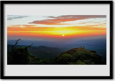 Produktbild von Bild 100x70 MDF-Rahmen Wandkunst Wald Landschaft Natur