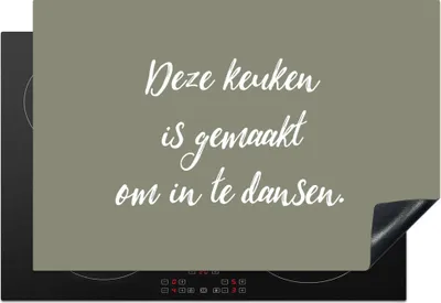 Produktbild von KitchenYeah© Herdabdeckplatte Diese Küche ist zum Tanzen gemacht - Sprichwörter - Zitate , 76x51cm, Küche Deko, Glaskeramikkochfeld Herdabdeckung, Abdeckplatte fùr Kochfeld