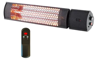 Immagine prodotto di Riscaldatore a infrarossi alogeno da 2000 W – telecomando – IP65 – per interni/esterni