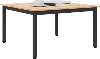 Image de Table basse Naturel 80 x 80 x 45 cm Bois de pin massif