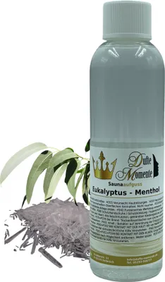 Produktbild von Dufte Momente | Saunaduft Konzentrat Eukalyptus - Menthol 250ml | naturreine und natürliche ätherische Öle | vegan und ohne Tierversuche