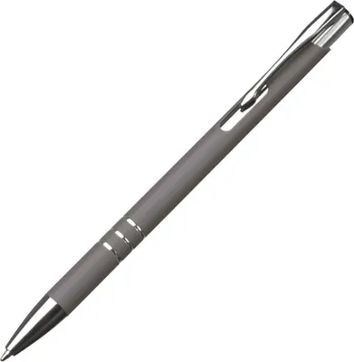 Produktbild von Schlanker Kugelschreiber / aus Metall / Farbe: grau