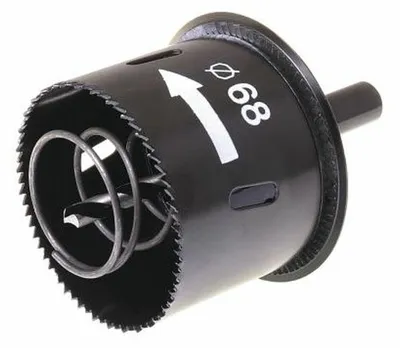 WOLFCRAFT Universal-Lochsäge 68 mm mit Auswerfer und Fasenfräser WF2158000