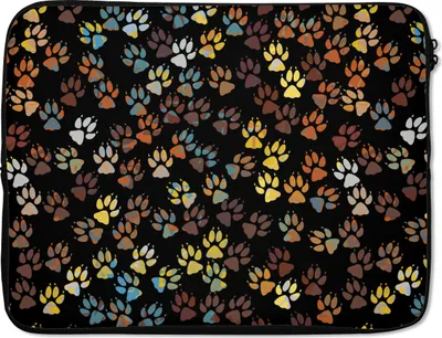 Produktbild von MuchoWow® Laptop Hülle 15 Zoll Muster - Hunde - Pfoten - Jungen - Mädchen - Kinder - Kinder Laptoptasche - Laptoptasche - Sleeve - Rundum-Schutz