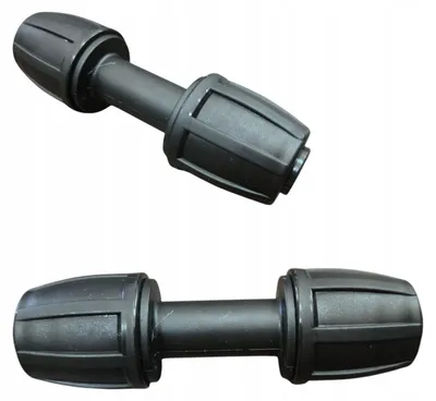 Imagen del producto de Conector doble Irritec QJ 16-16 para tubería de polietileno (PE) utilizada en sistemas de riego por goteo