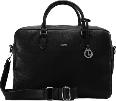 Produktbild von L.CREDI Handtasche Umhängetasche mit Laptopfach Ella Handle Bag Black schwarz