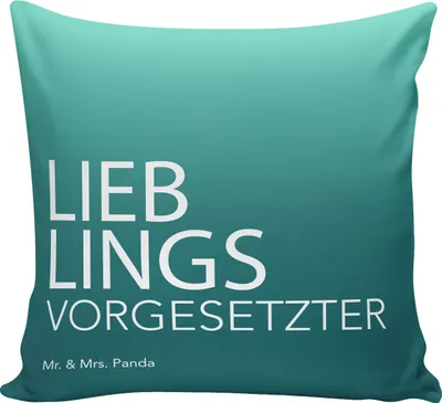 Produktbild von Mr. & Mrs. Panda kuschelkissen 40x40 Vorgesetzter - Aquarellblau - Geschenk, Kissen, Sofa, Arbeit, Kollege, Lounge, Vorgesetzte, Leiter, Geschenkidee, Polster, Spruch