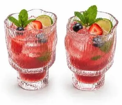 Image de Mizu lot de 6 verres à boisson 120 ml en verre cannelé