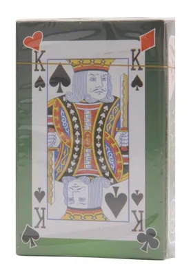 Produktbild von Free and Easy Spielkarten, 2 Decks à 56 Karten (52 + 4 Joker), plastifiziert, grün, 5,5 x 9 cm