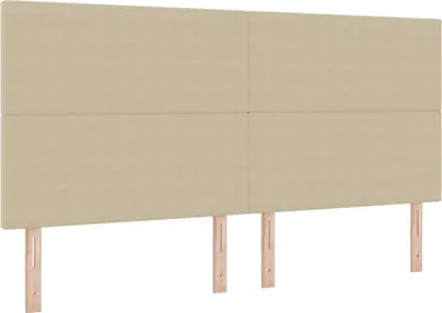 Produktbild von Kopfteil Hellgrün-Grau 200 cm Cordstoff