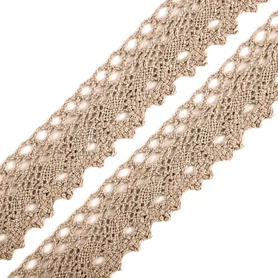 1 m hochwertige Klöppelspitze 28mm breit Trachtenmode Meterware, beige