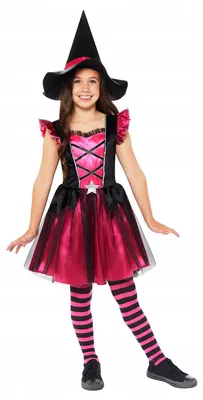 Obrázok produktu pre Amscan Detský kostým Čarodejnica Ružové Šaty Halloween 98-104 cm
