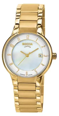 Produktbild von Boccia 3301-03 Damenarmbanduhr Quarz Titan Goldfarben