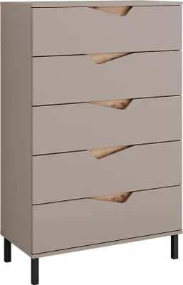 Produktbild von Kommode Vicco Marelle Greige/Artisan 76 x 120 cm mit 5 Schubladen, Model 57847